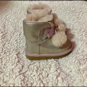 Gold metallic Ugg boots